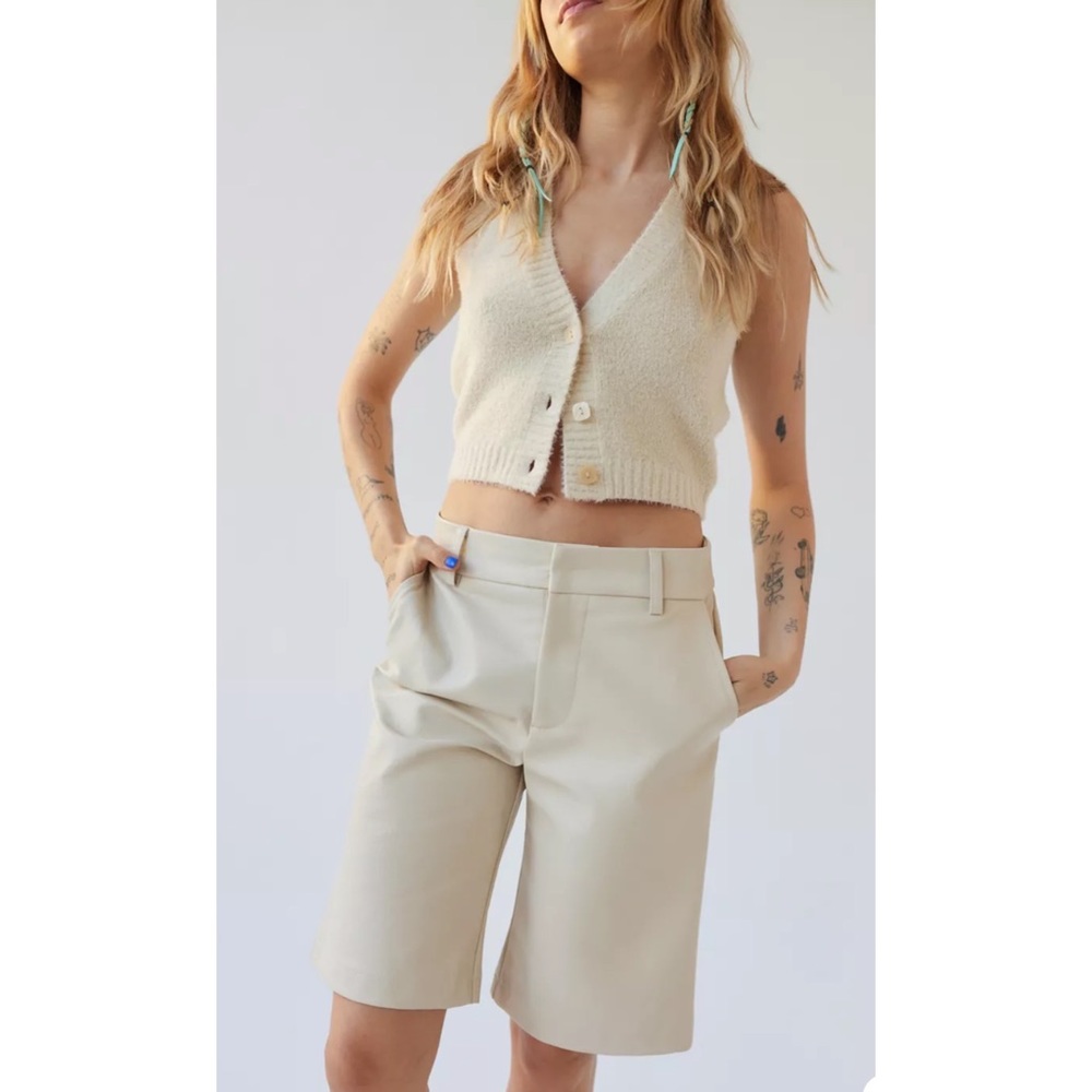 BDG Faux Leather Longline Short